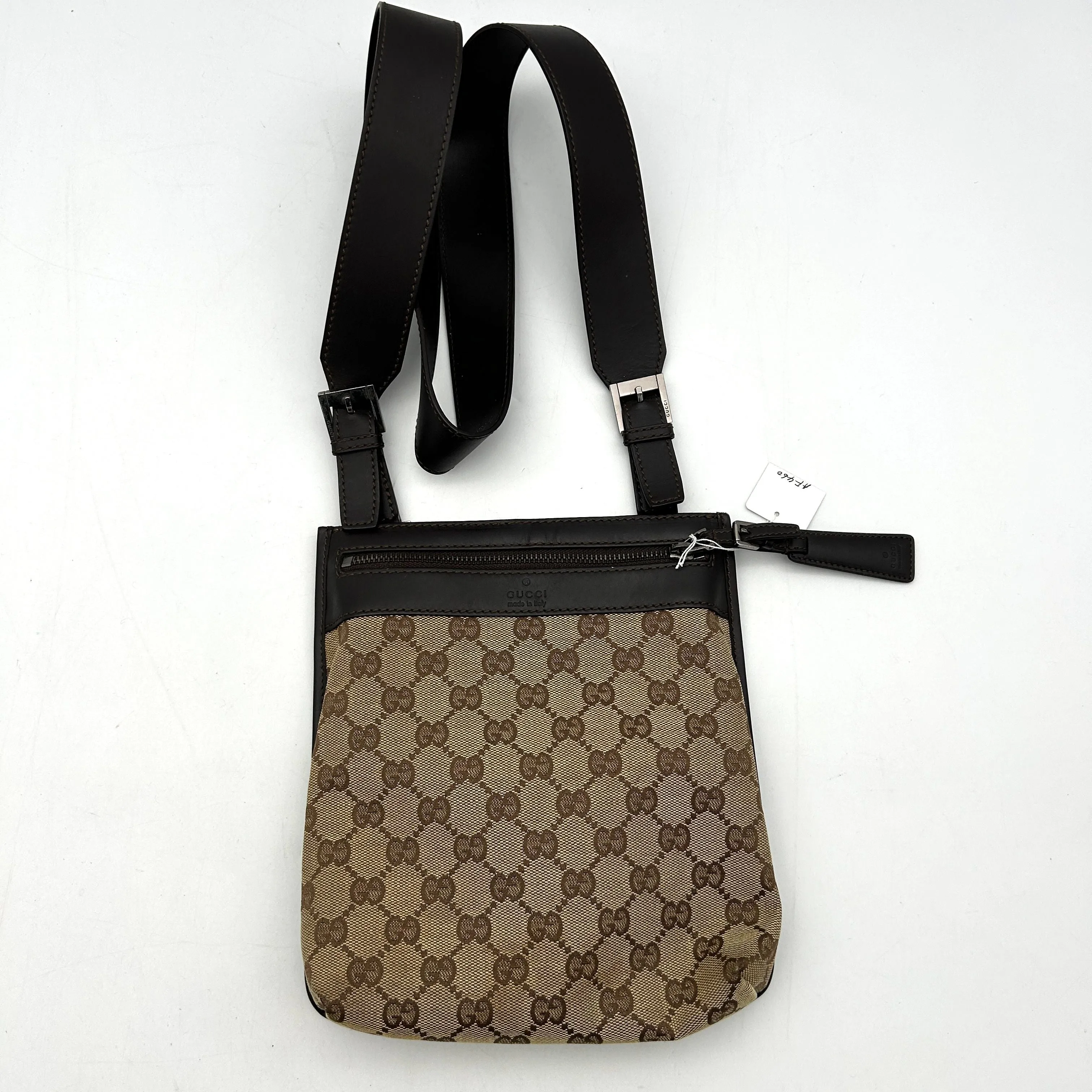 Gucci Beige/Brown GG Canvas and Leather Crossbody Bag Gucci AF460