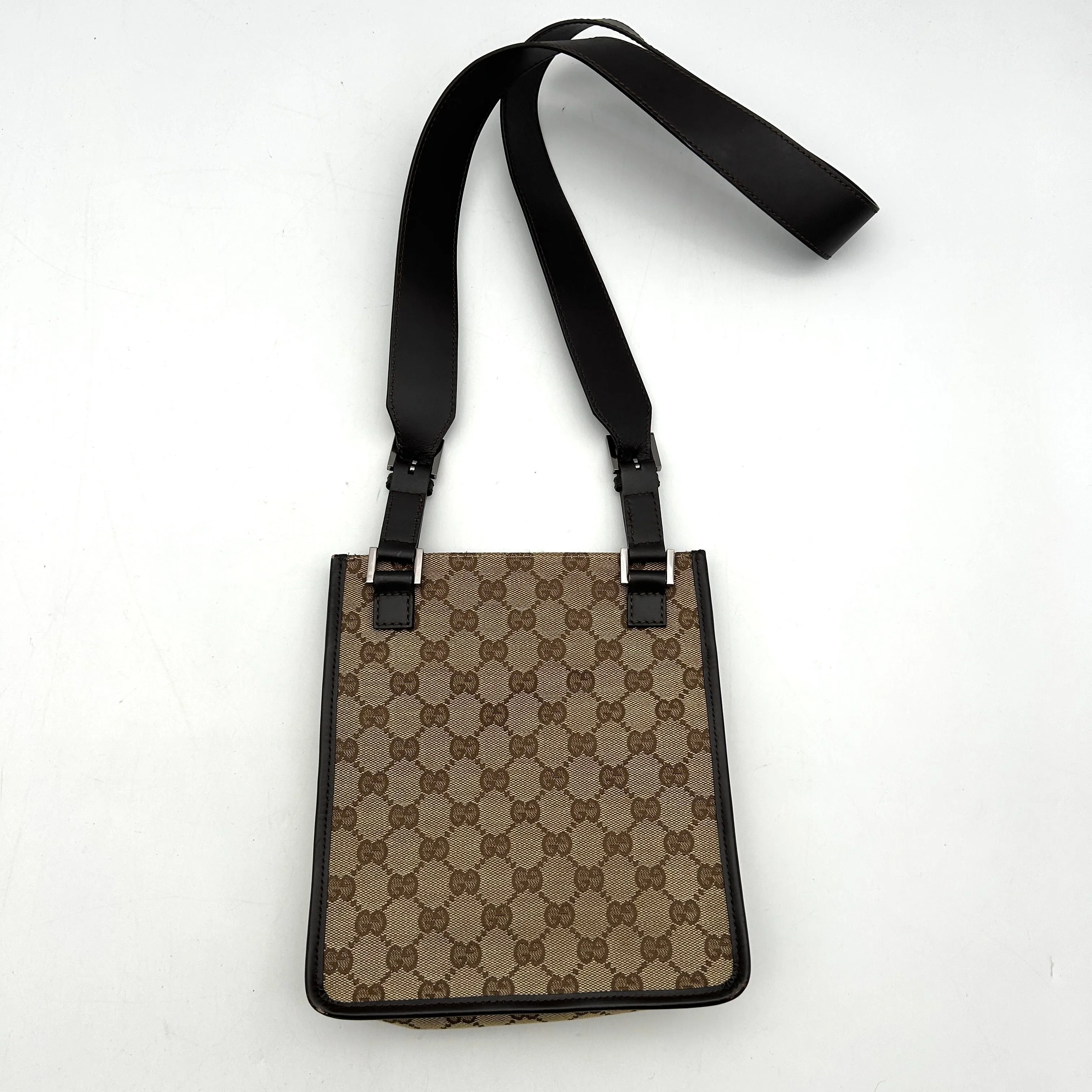 Gucci Beige/Brown GG Canvas and Leather Crossbody Bag Gucci AF460