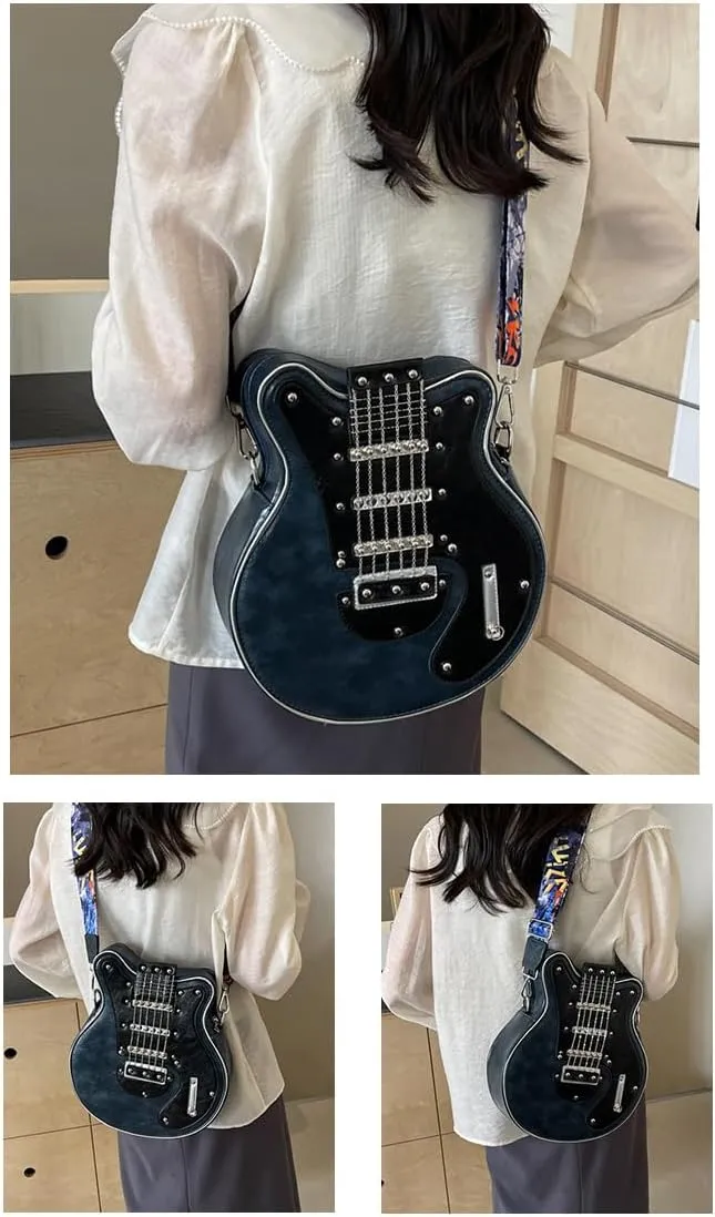 Guitar Purse Music Trendy Crossbody Shoulder Bag for Women and Men