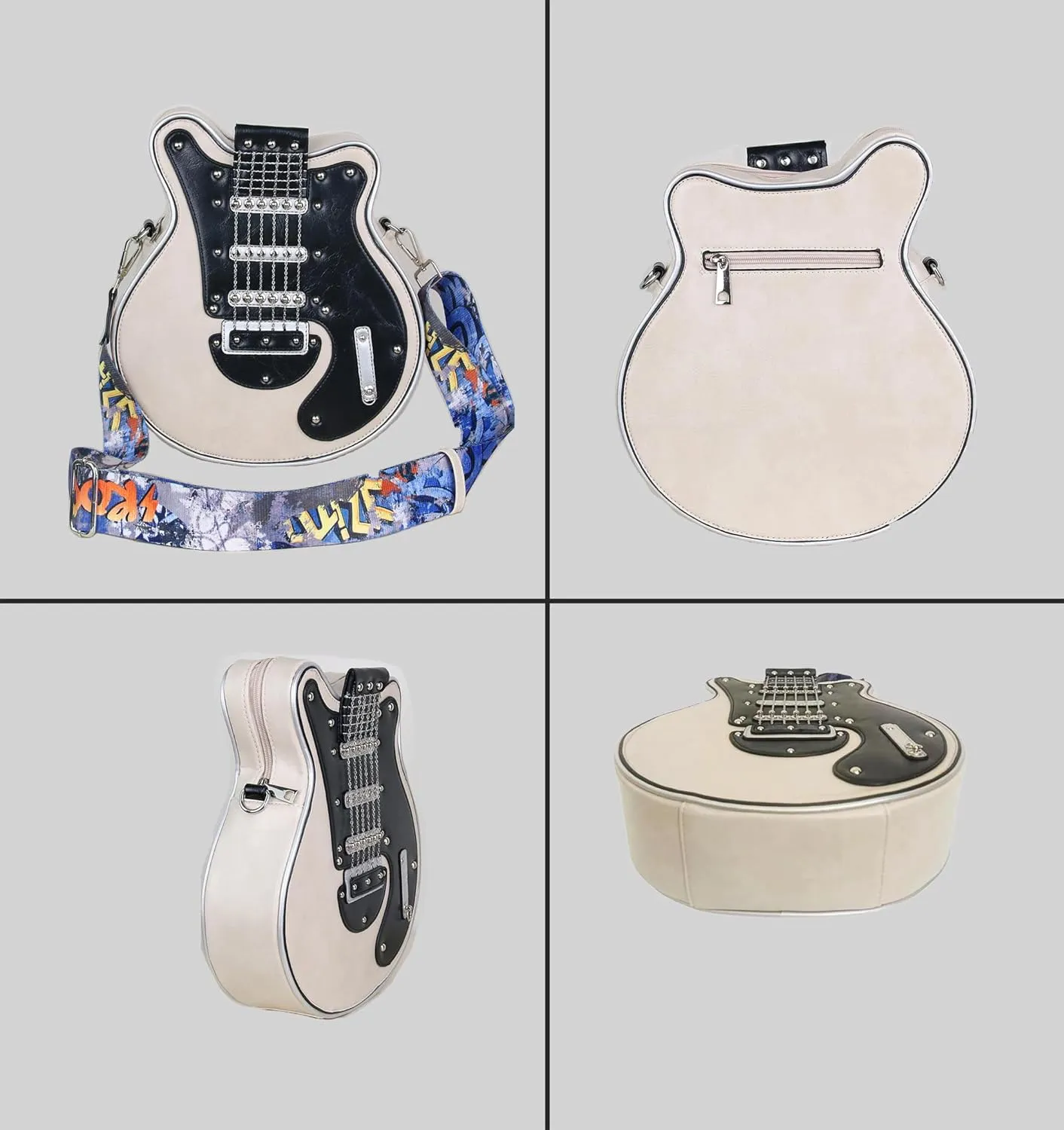 Guitar Purse Music Trendy Crossbody Shoulder Bag for Women and Men