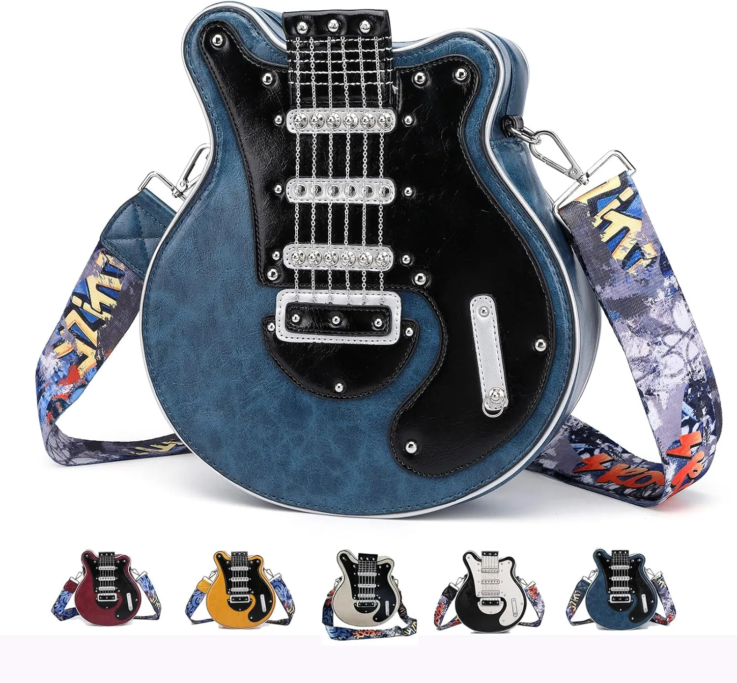 Guitar Purse Music Trendy Crossbody Shoulder Bag for Women and Men