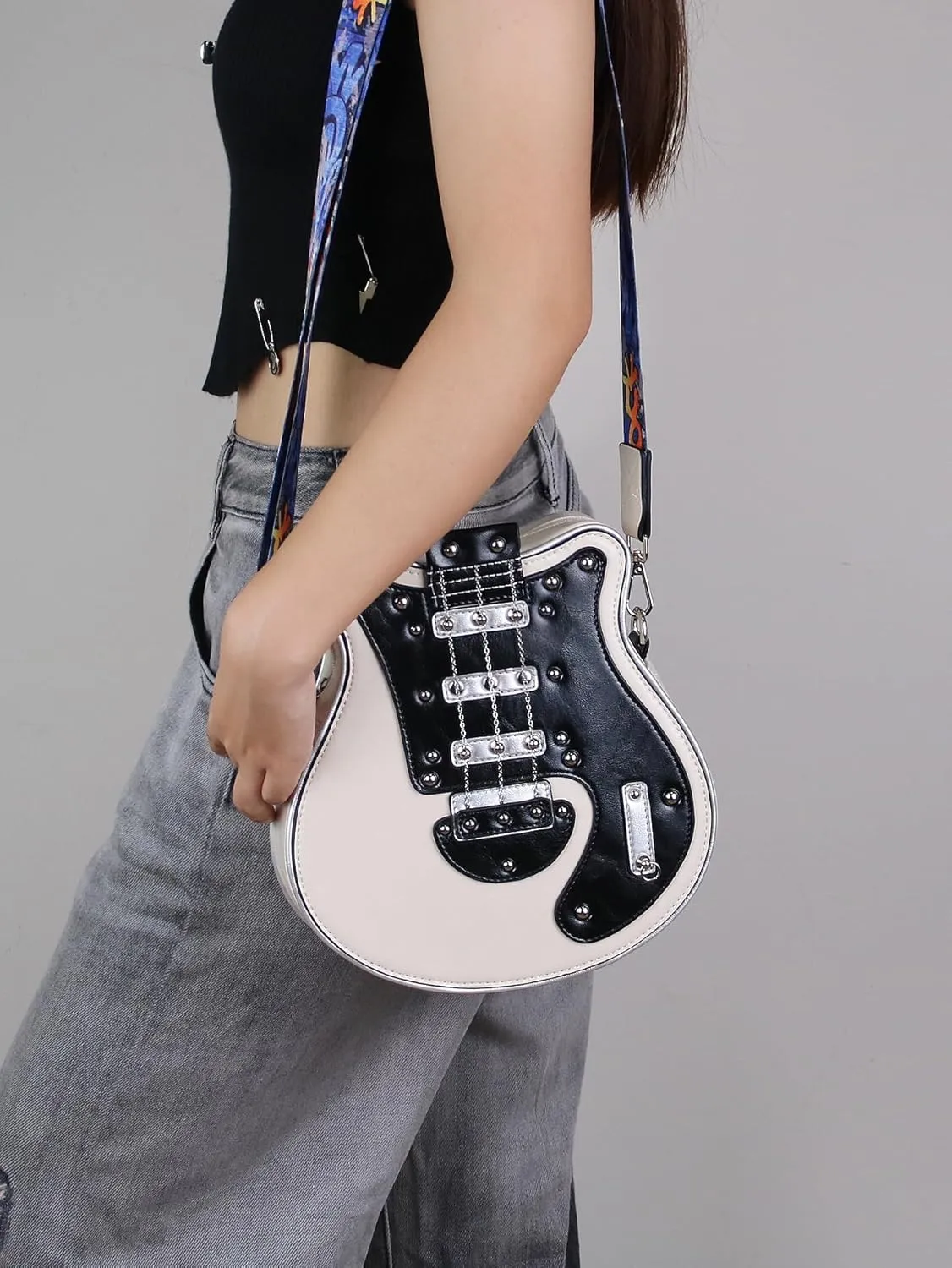 Guitar Purse Music Trendy Crossbody Shoulder Bag for Women and Men
