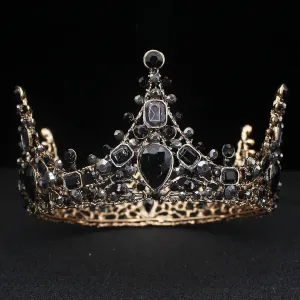 Hair Jewelry Crown Tiaras for Women Vintage Tiara Crown Bride Crystal Queen King Crown Wedding Hair Jewelry Accessories Women Men Pageant Prom Headpiece,01-25 * 40 * 60