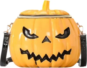 Halloween Purse Pumpkin Purse Crossbody Bag Novelty Devil Shoulder Bag Pu Leather Halloween Pumpkin Handbag Trick or Bag