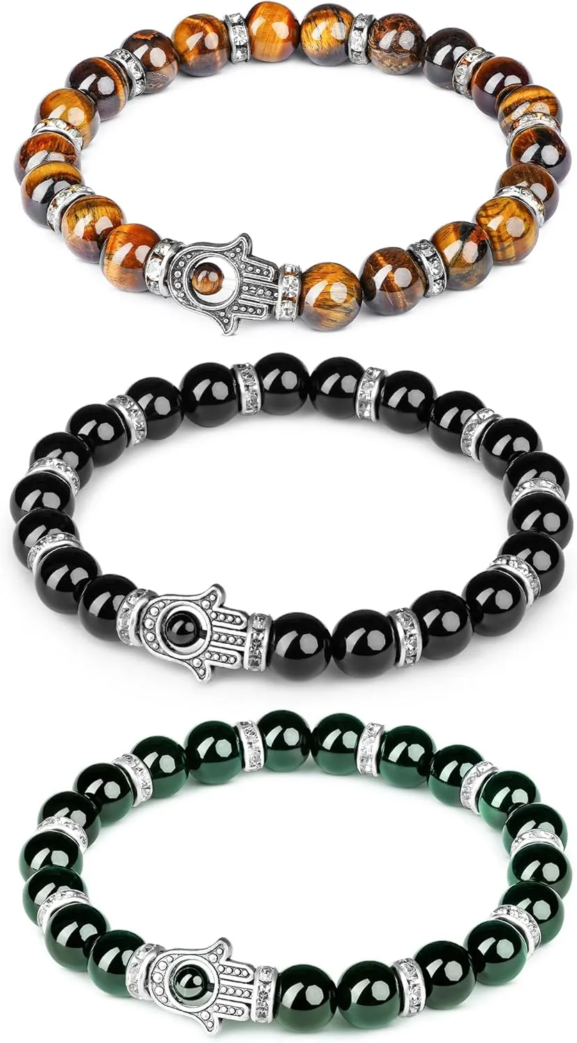 Healing Crystal Bracelets for Men & Women, Spiritual, Positive Energy & Balance, Handmade 6mm Crystal Beads Bracelets