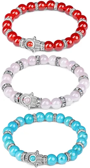 Healing Crystal Bracelets for Men & Women, Spiritual, Positive Energy & Balance, Handmade 6mm Crystal Beads Bracelets