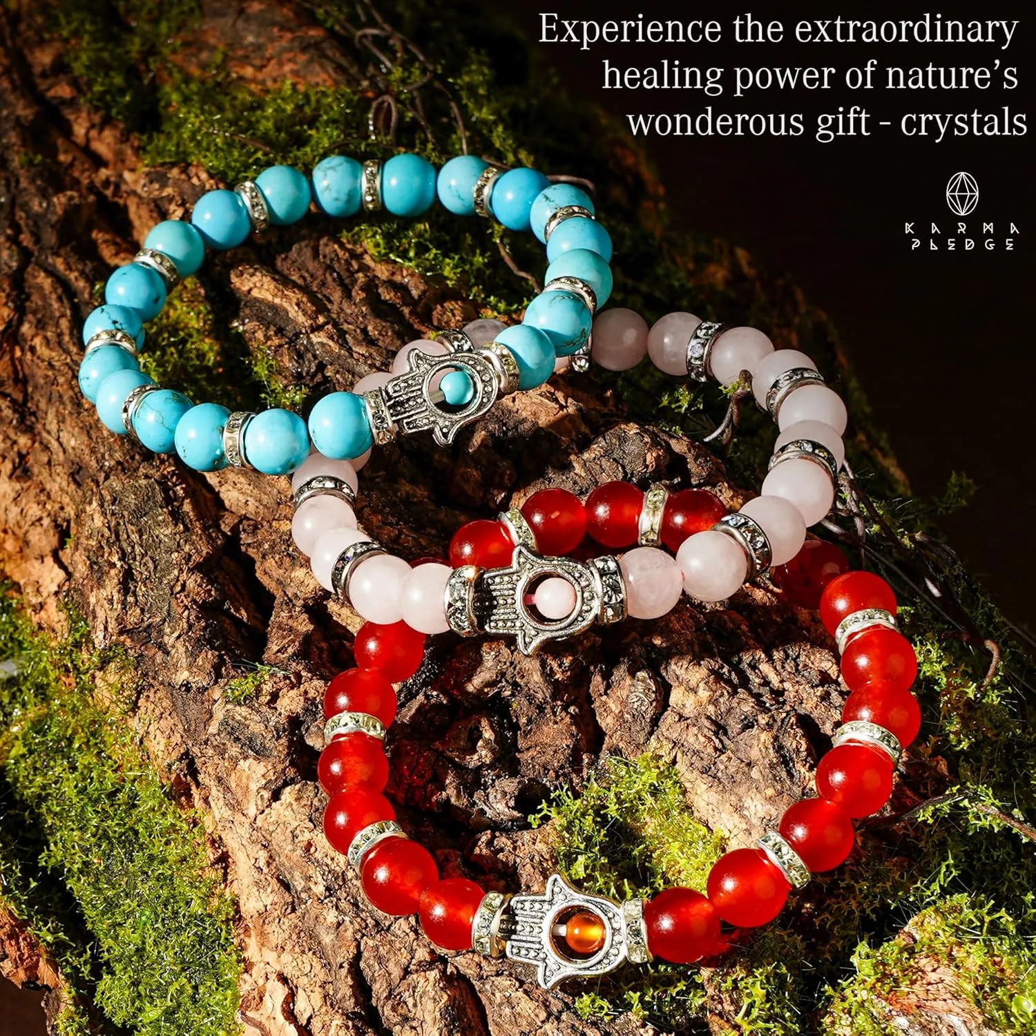 Healing Crystal Bracelets for Men & Women, Spiritual, Positive Energy & Balance, Handmade 6mm Crystal Beads Bracelets