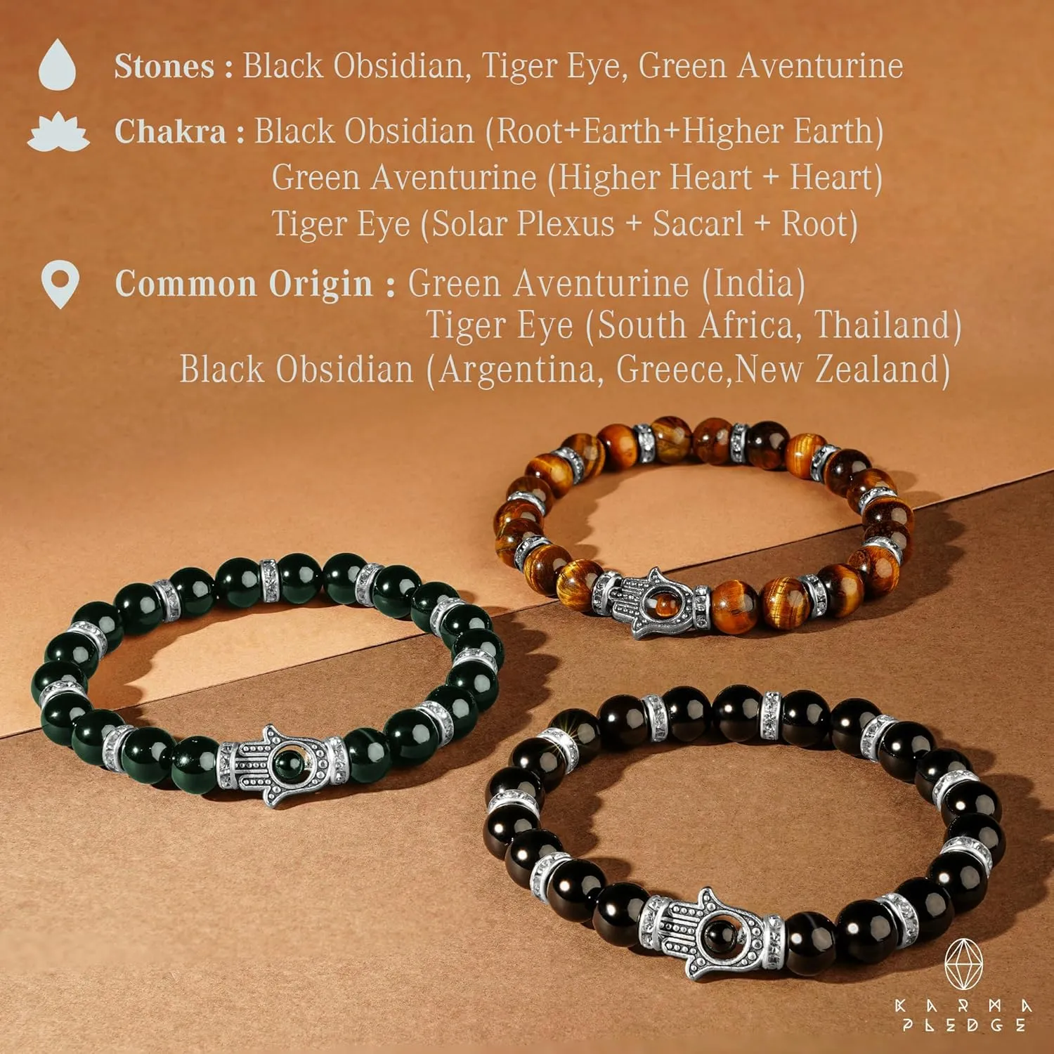 Healing Crystal Bracelets for Men & Women, Spiritual, Positive Energy & Balance, Handmade 6mm Crystal Beads Bracelets