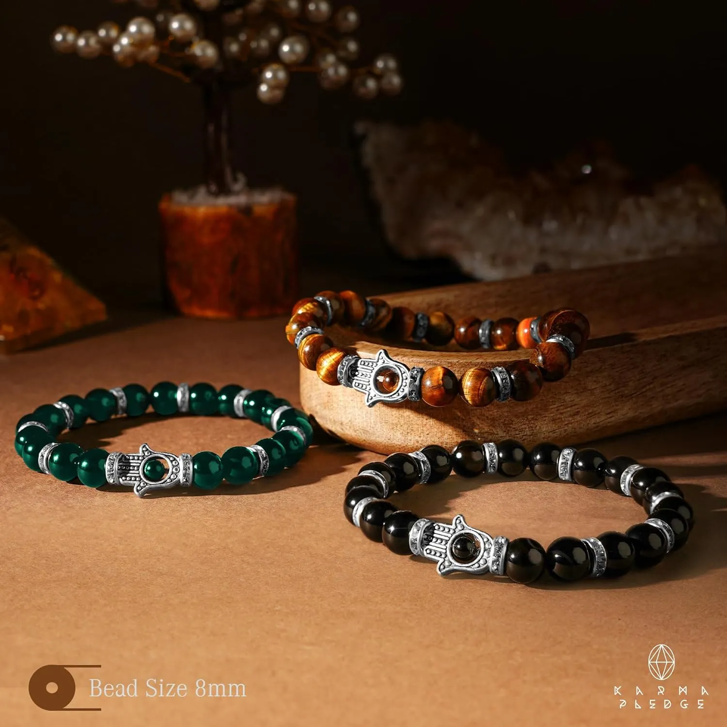 Healing Crystal Bracelets for Men & Women, Spiritual, Positive Energy & Balance, Handmade 6mm Crystal Beads Bracelets