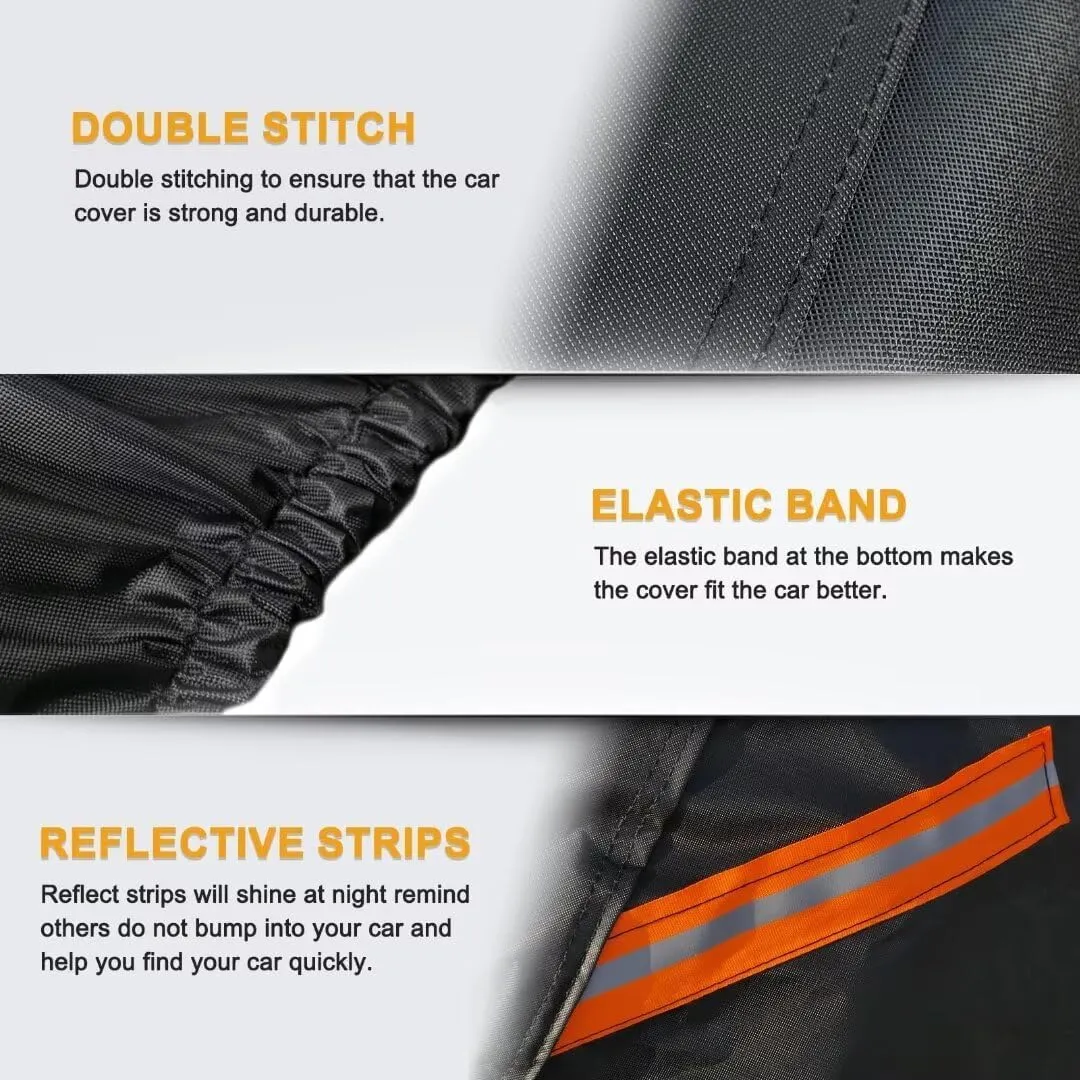Heavy Duty Sedan Car Cover Custom Fit Lexus IS250 IS300 IS350 IS200t IS300h (2005-2025), Car Covers for Automobiles Waterproof All Weather, Outdoor Full Exterior Covers with Zipper and Cotton. Black