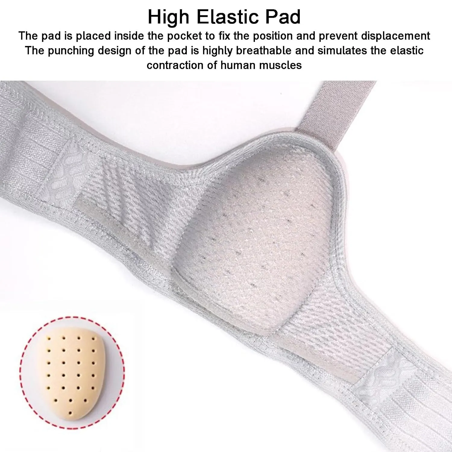 Hernia Belt for Single Inguinal, Comfort Truss Hernia Belt for Men Inguinal, with High Elastic Padded Bag, Fit Discreet Under Clothing, for Men, Women(Gray,Large)
