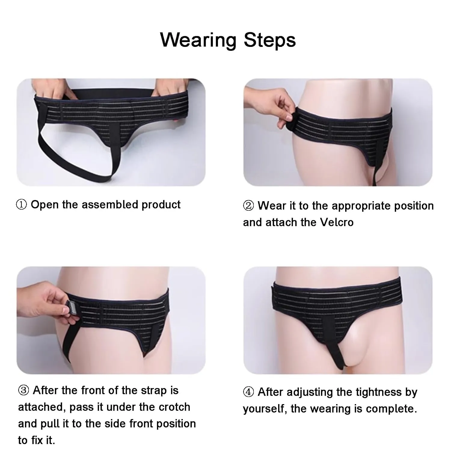 Hernia Belt for Single Inguinal, Comfort Truss Hernia Belt for Men Inguinal, with High Elastic Padded Bag, Fit Discreet Under Clothing, for Men, Women(Gray,Large)