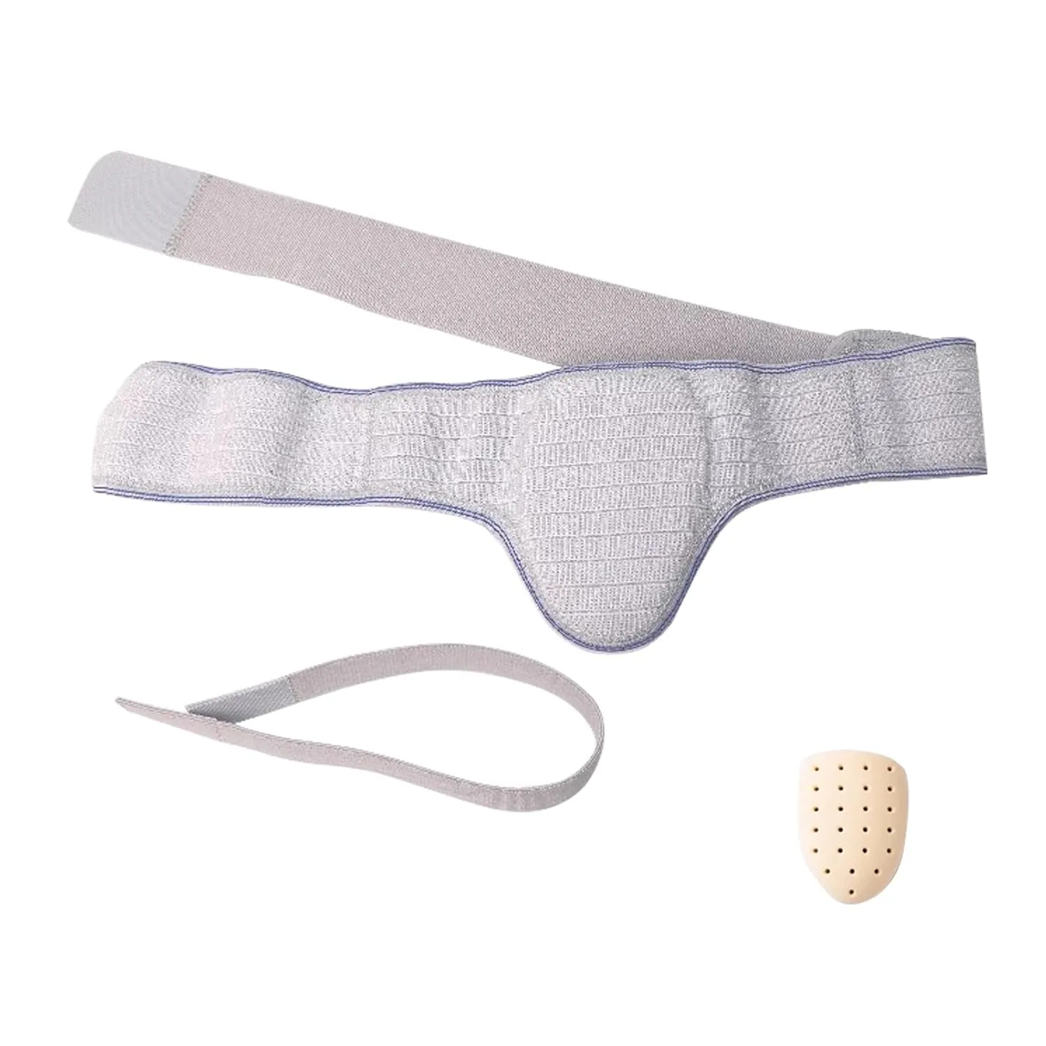 Hernia Belt for Single Inguinal, Comfort Truss Hernia Belt for Men Inguinal, with High Elastic Padded Bag, Fit Discreet Under Clothing, for Men, Women(Gray,Large)