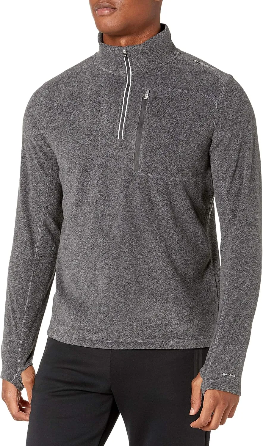 HI-TEC Men's Rogers Striped Sweater Thermo-Fleece Quarter Zip Jacket