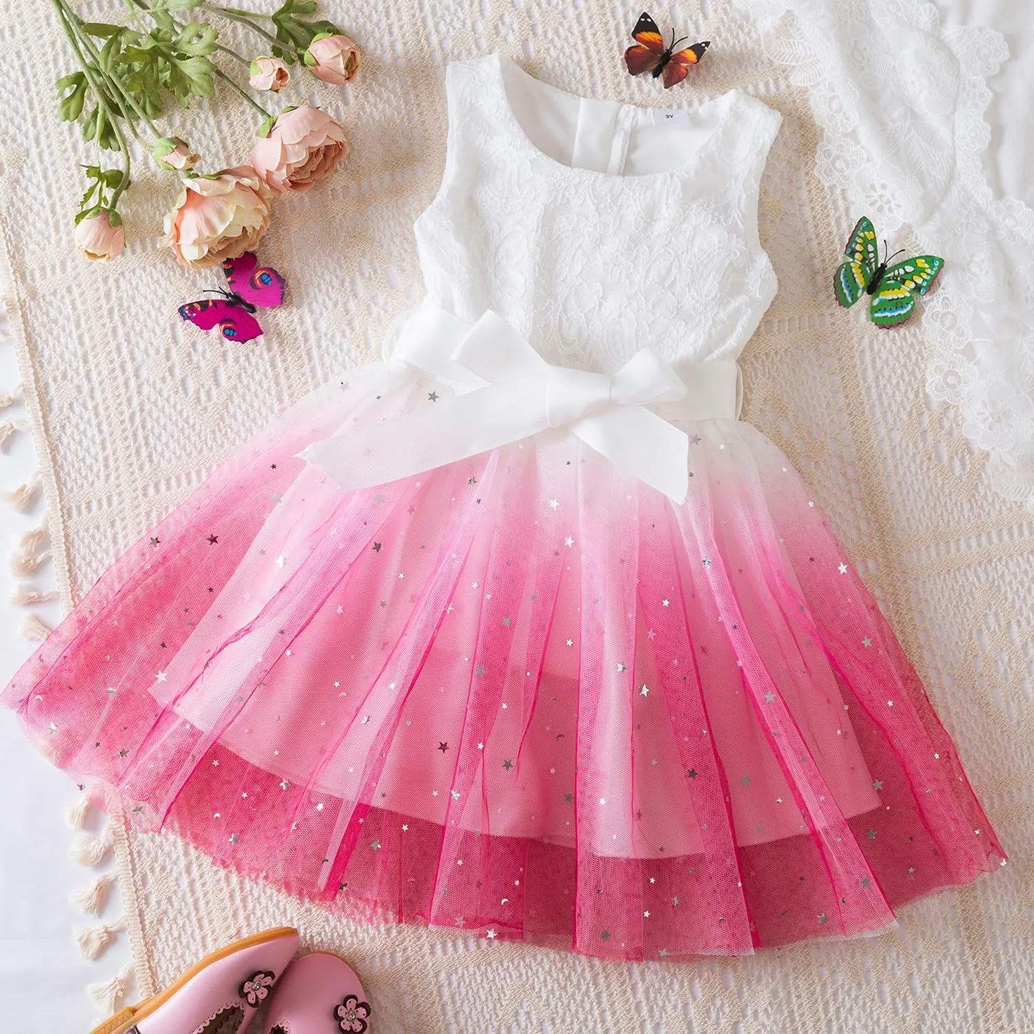 HNXDYY Toddler Baby Girl Princess Dress Tutu Summer Tulle Casual Dresses