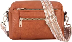HOMIEE Crossbody Bags for Women Vegan Leather Purses RFID Blocking Anti Theft Shoulder Bag with Adjustable Strap