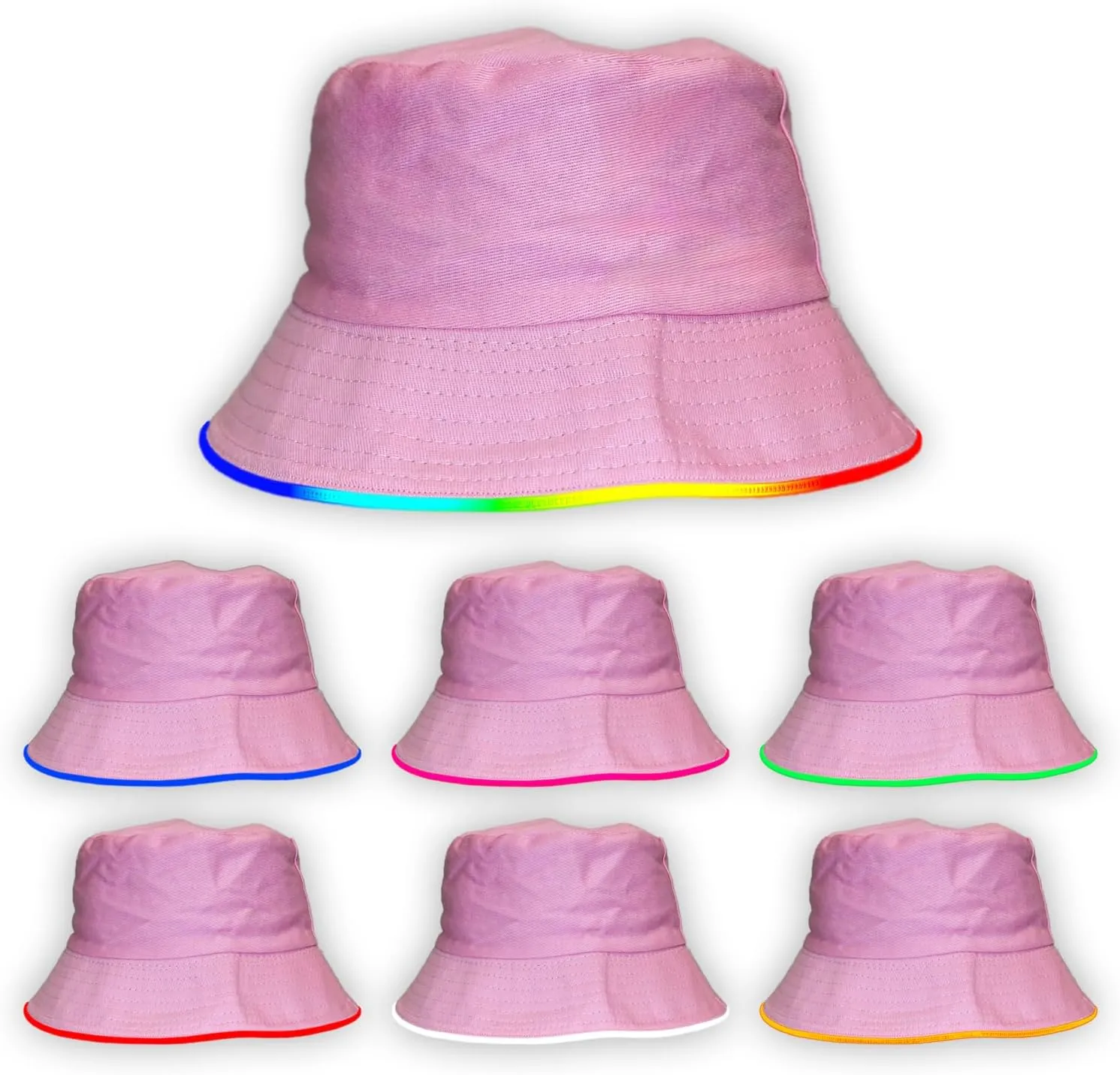 House Of Rave LED Bucket Hat - Neon Rave Accessory & Festival Outfit - Light Up Rave Bucket Hat for Men, Women