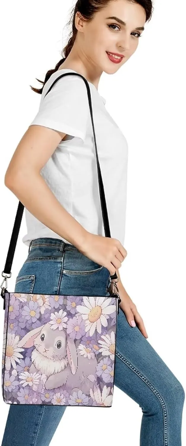 HUGS IDEA Handbags for Women PU Leather Bucket Purses Shoulder Bags Crossbody Purse