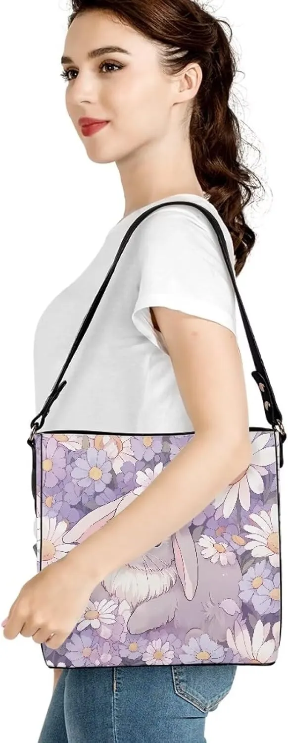 HUGS IDEA Handbags for Women PU Leather Bucket Purses Shoulder Bags Crossbody Purse