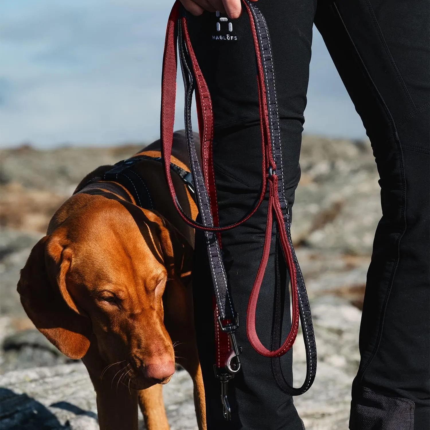 Hurtta - Dog Leash Reflective - Black 180 cm - 1 Piece