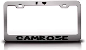 I Love CAMROSE Canada World Cities Metal Car SUV Truck License Plate Frame Ch p15