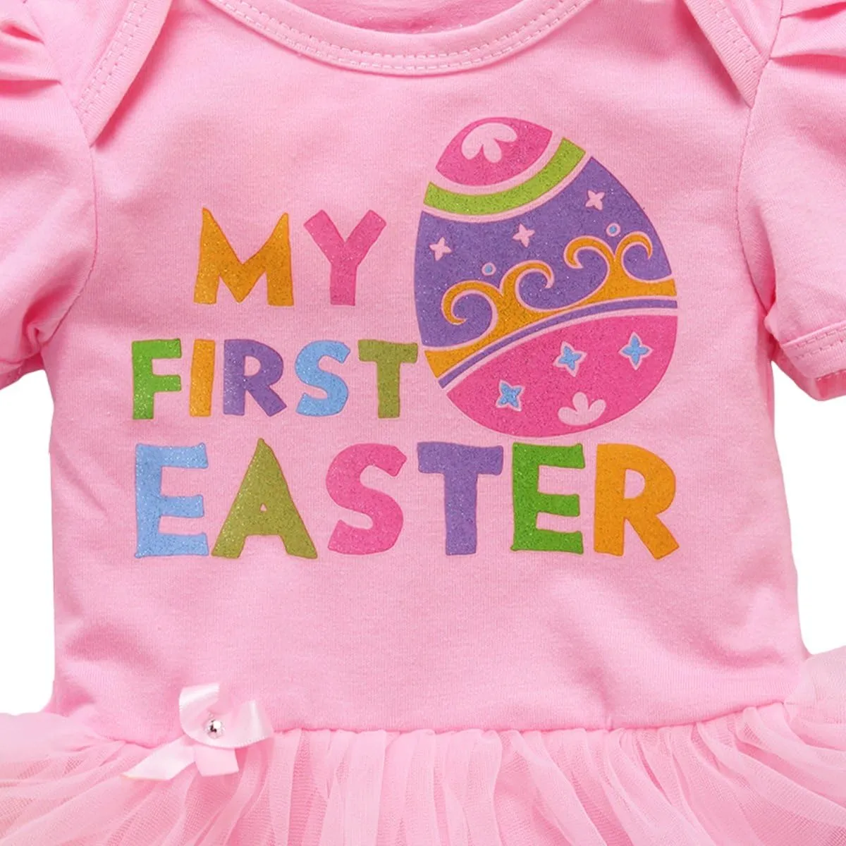 IBTOM CASTLE 3pcs/4pcs Baby Girls 1st Easter Bunny Tutu Dress Headband Leggings Shoes Outfits Bodysuit Princess Costume