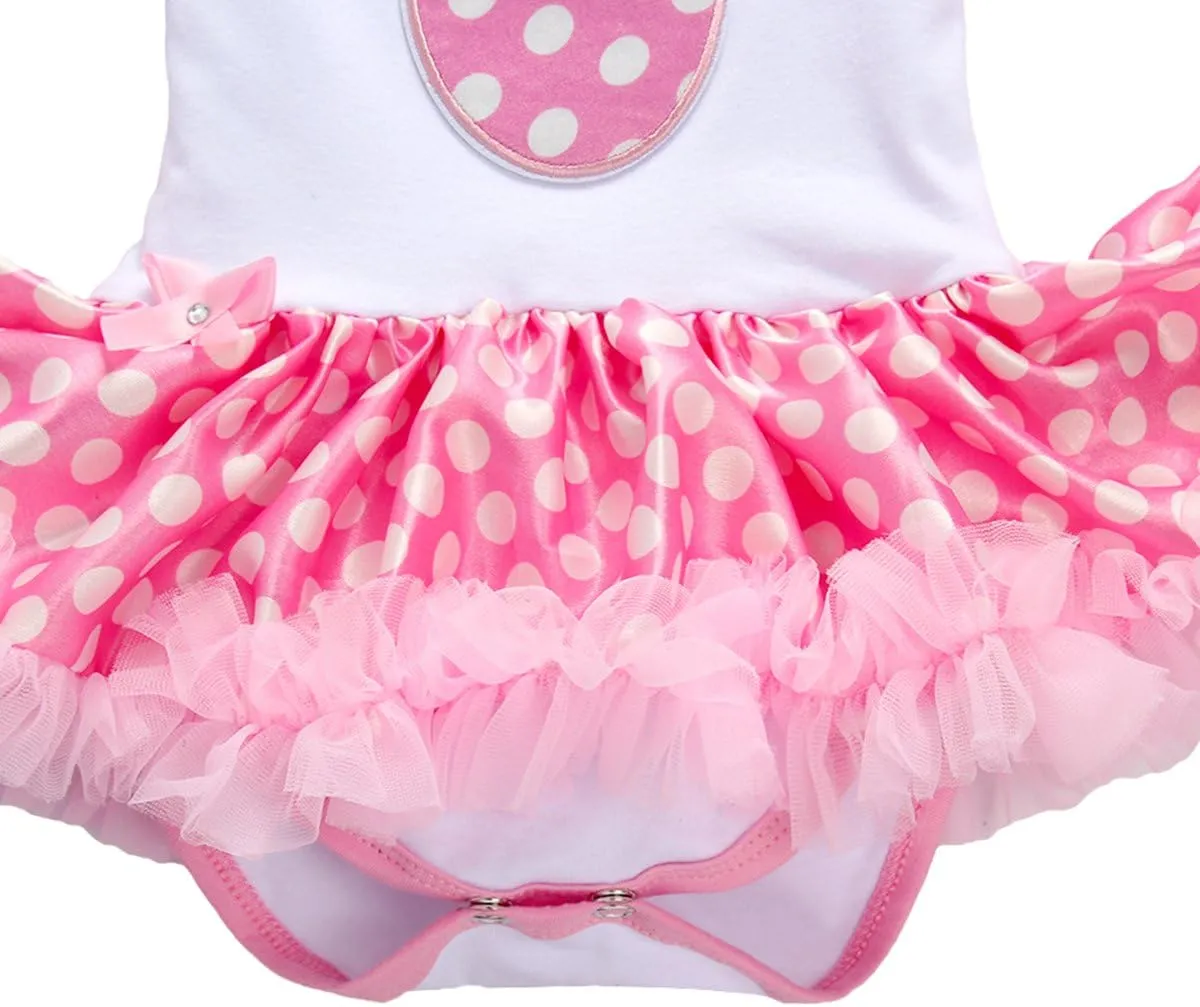 IBTOM CASTLE 3pcs/4pcs Baby Girls 1st Easter Bunny Tutu Dress Headband Leggings Shoes Outfits Bodysuit Princess Costume