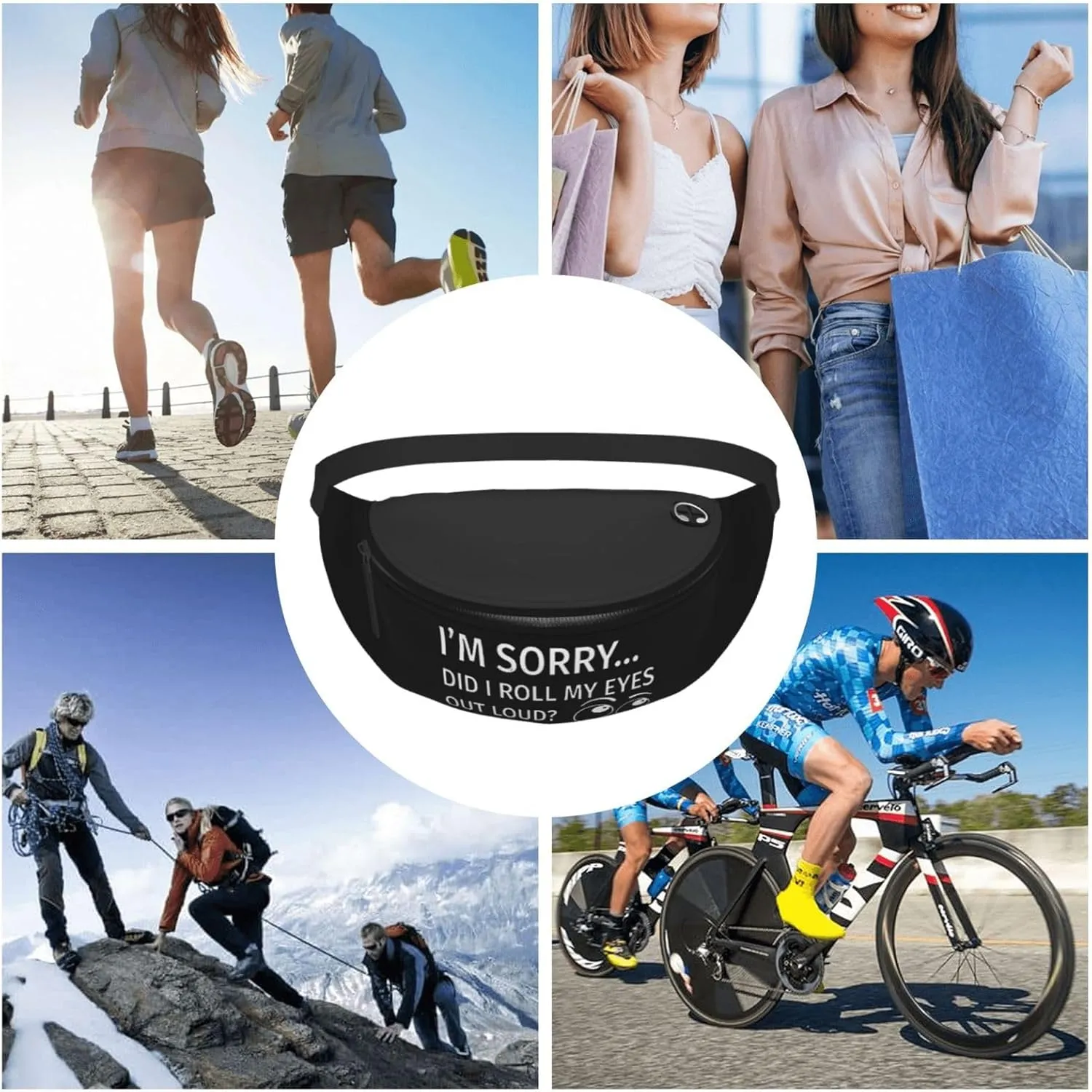 I'm Sorry Did I Roll My Eyes Out Loud Fanny Pack Adjustable Leisure Travel Lumbar Pack Unisex