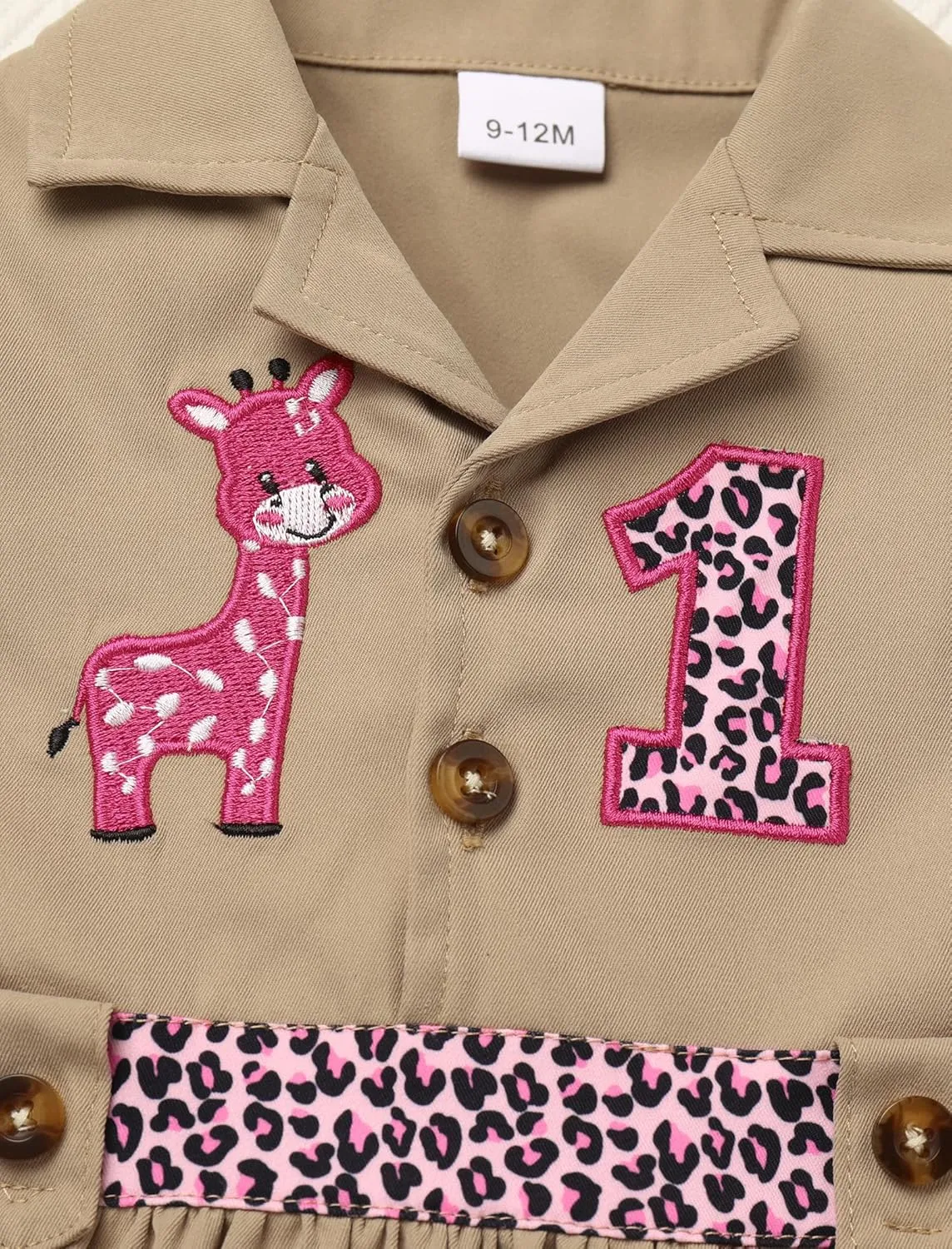 IMEKIS Toddler Baby Girl Birthday Outfit Giraffe Dress with Hat Cake Smash Photo Shoot Jungle Safari Clothes Set