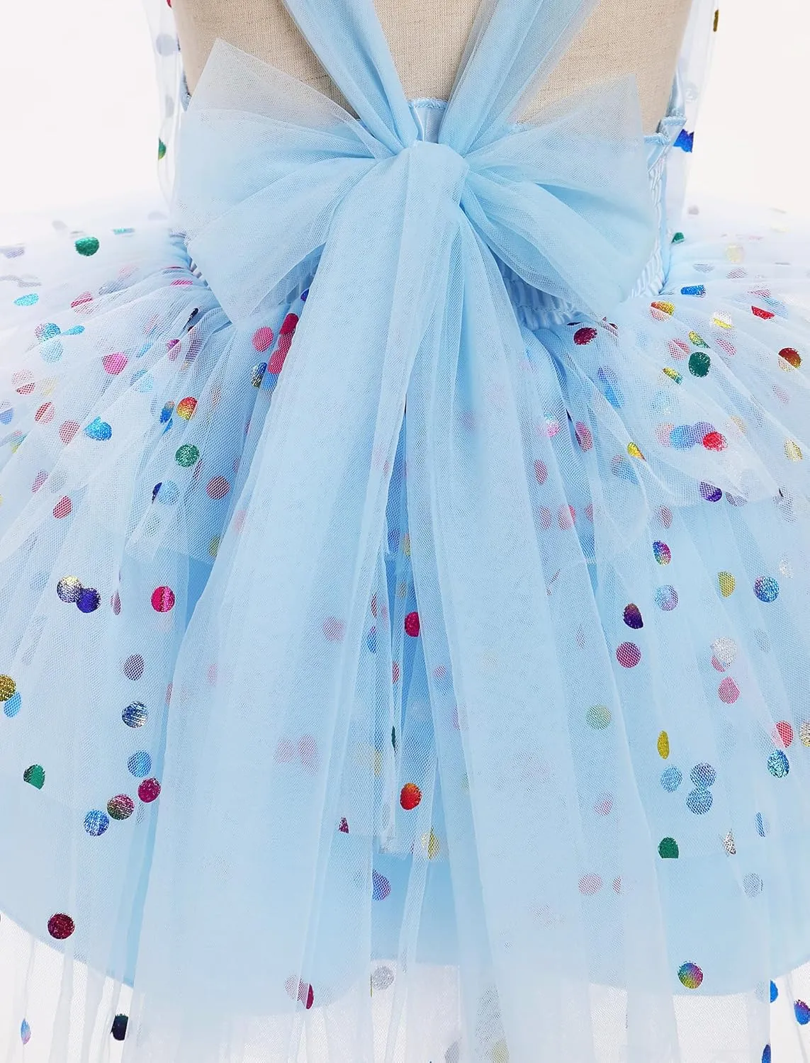 IMEKIS Toddler Girls Butterfly Birthday Dress Rainbow Tulle Formal Wedding Party Ruffle Tutu Dresses Photo Shoot