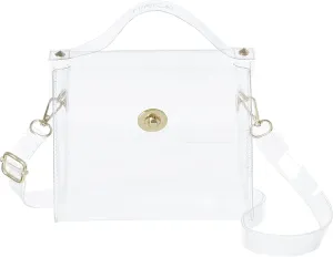 INICAT Clear Small Crossbody Bags Stadium Approved Cell Phone Jelly Purse Shoulder Bag For Women