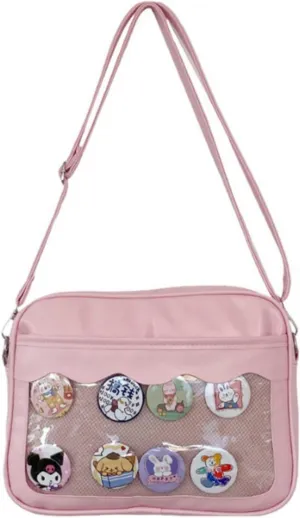 Ita Bag Storage Pin Crossbody Bag for Women Girls Gift, Pin Bag Shoulder Bag for Sports Pins, Memorial Pins, Travel Brooches