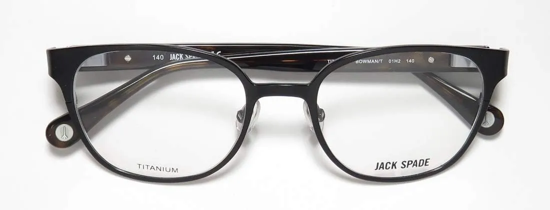 Jack Spade Bowman Womens/Ladies Round Full-rim Spring Hinges Eyeglasses/Eyeglass Frame