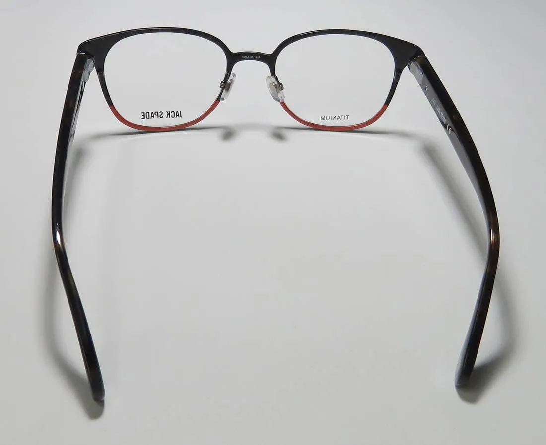 Jack Spade Bowman Womens/Ladies Round Full-rim Spring Hinges Eyeglasses/Eyeglass Frame
