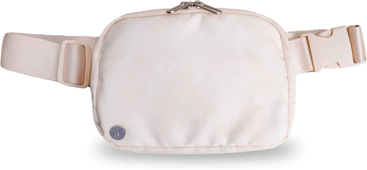 Jadyn Belt Bag, Casual Crossbody and Belt Fanny Pack for Women and Men, Adjustable Strap, Multiple Pockets, Durable Material (Cream Camo)