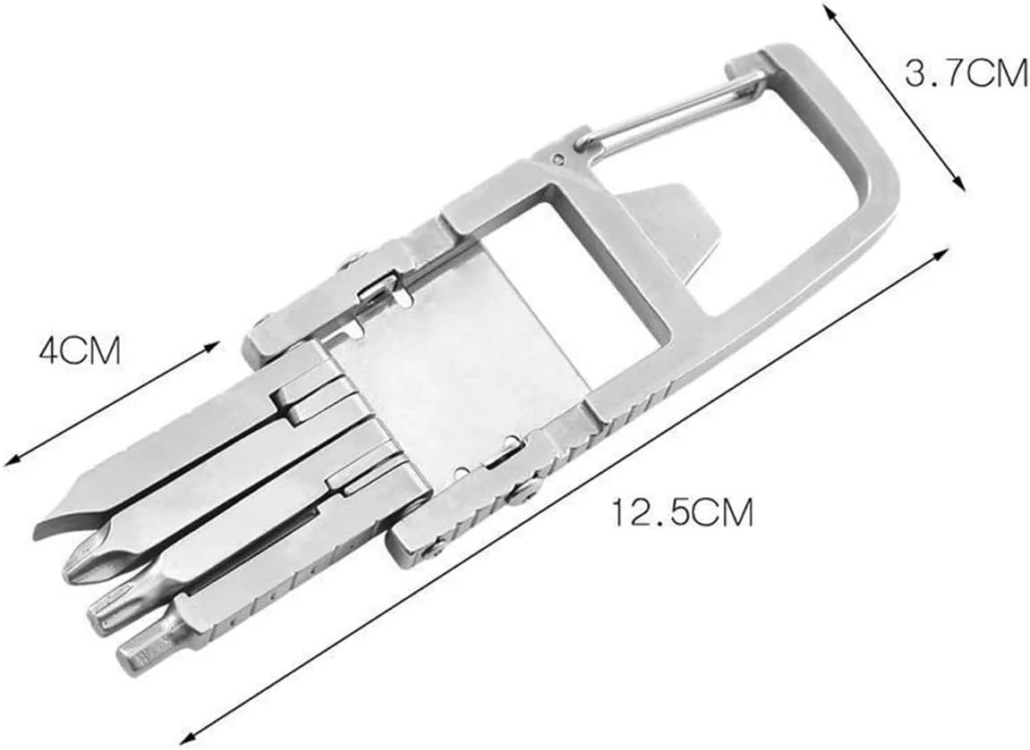 Jawbreaker Multi-Tool with Bottle Opener Phone Holder Screwdriver Carabiner, 12 in 1 Mini Multi-Tool, Bicycle Multi-Tool, Keychain Multi-Tool, Mini Multi-Tool Compact Pocket Size (2)