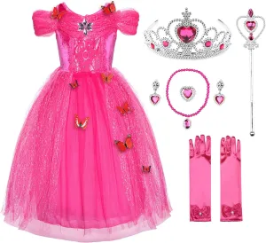 JerrisApparel Flower Girls Dress Princess Costume Butterfly Girl