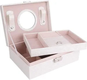 Jewellery Organizer for Women, Jewellery Box Layers for Earrings Ring Necklace Bracelet Jewelry Storage Classic Watch Lock