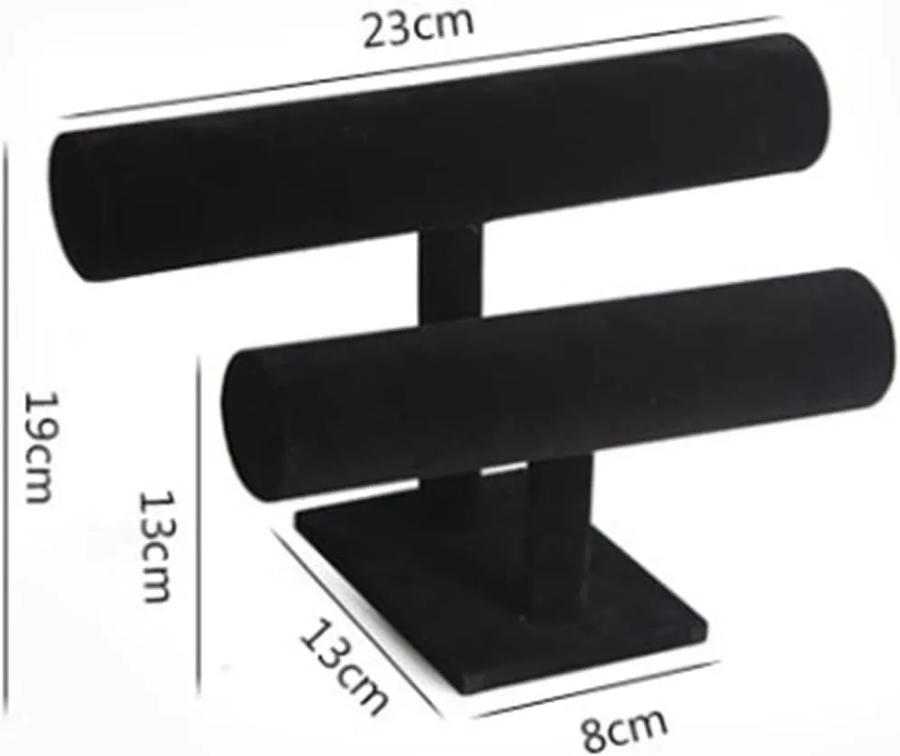Jewelry Rack 2 Tier Bracelet Holder, Bracelet Display Stand, Velvet Jewelry Organizer Displays for Necklace Watches Bracelet Bangle Holder Jewelry Display Rack, One Size, agate