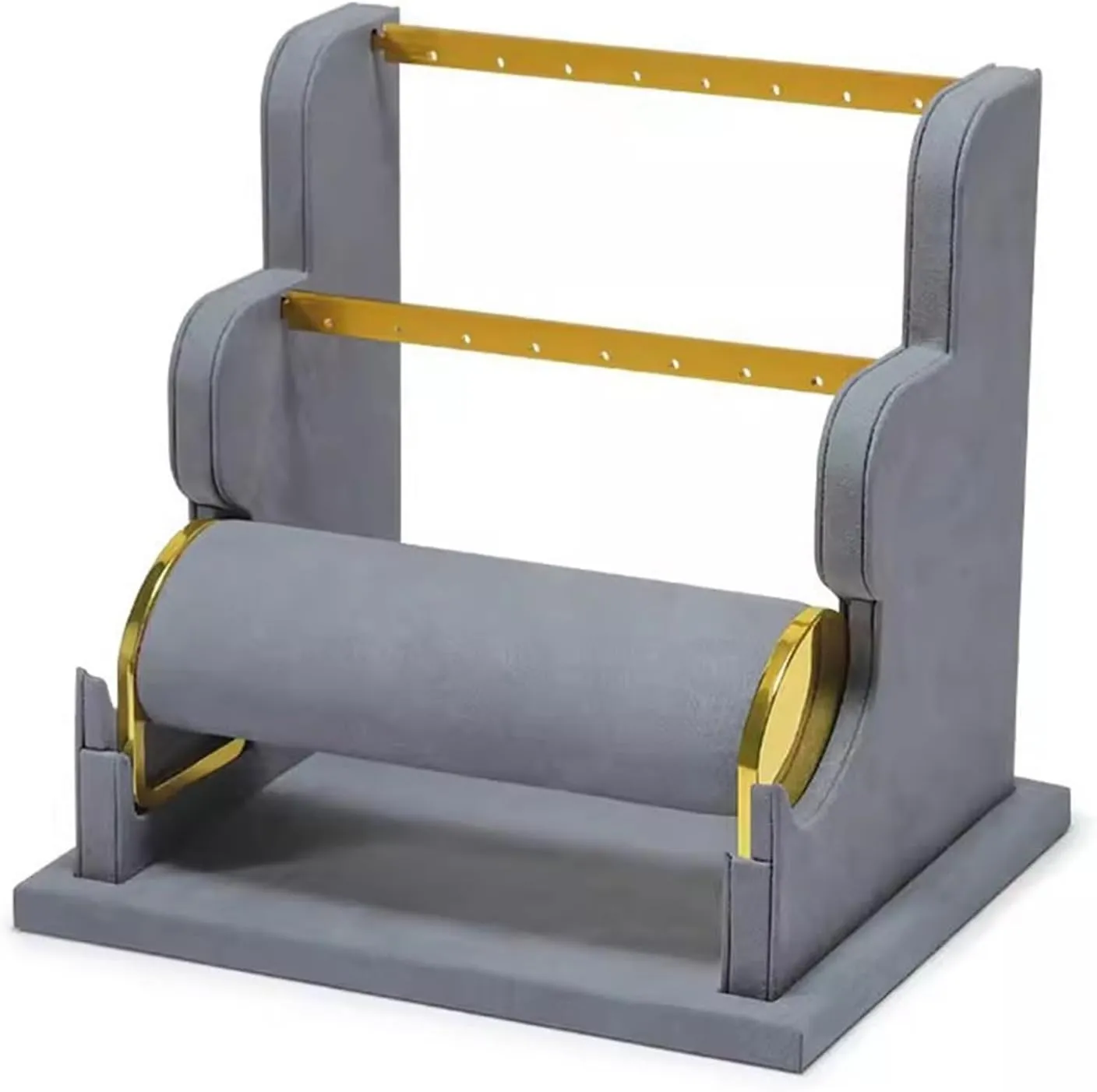 Jewelry Rack Earring Display Holder, Velvet Jewelry Display Stand, Detachable Bracelet Display Organizer Stand, Jewelry Holder for Watch Display Jewel