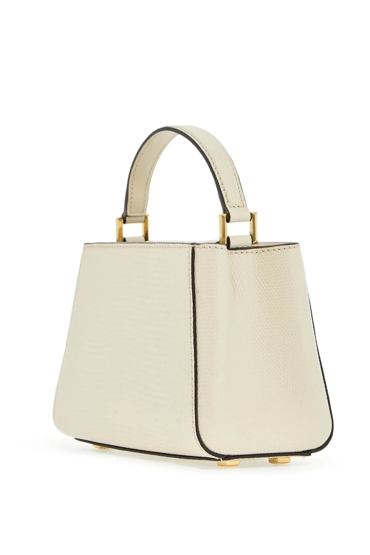 Jimmy Choo Mini Diamond Link Leather Lizard Print Handbag