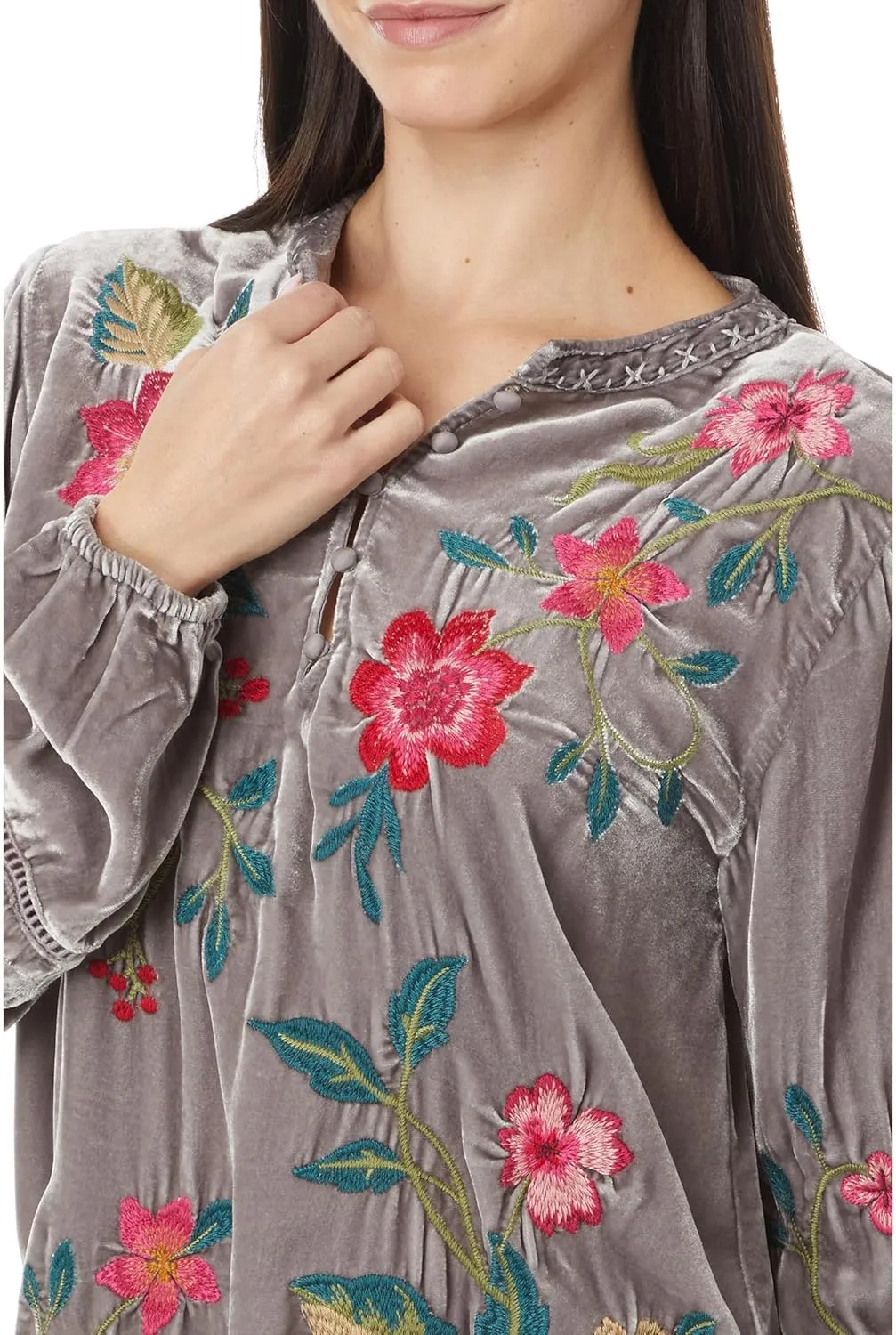 Johnny Was Women's Velvet Estate Blouse
