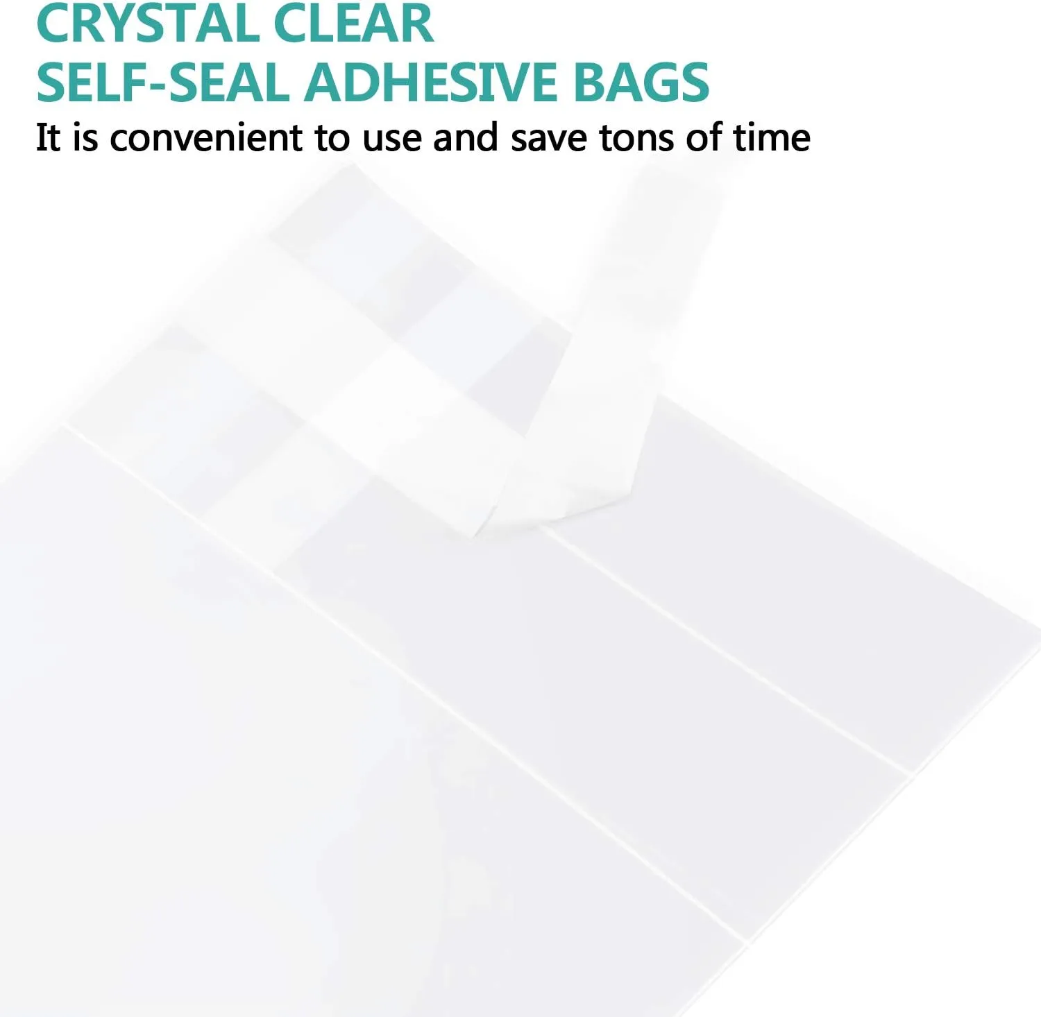 joybest 1000 Pack - 3 x 5 Inch Clear Resealable Cellophane Cello Bags, Plastic Cello Poly Bag for Jewelry, Crafts, Prints & Photos