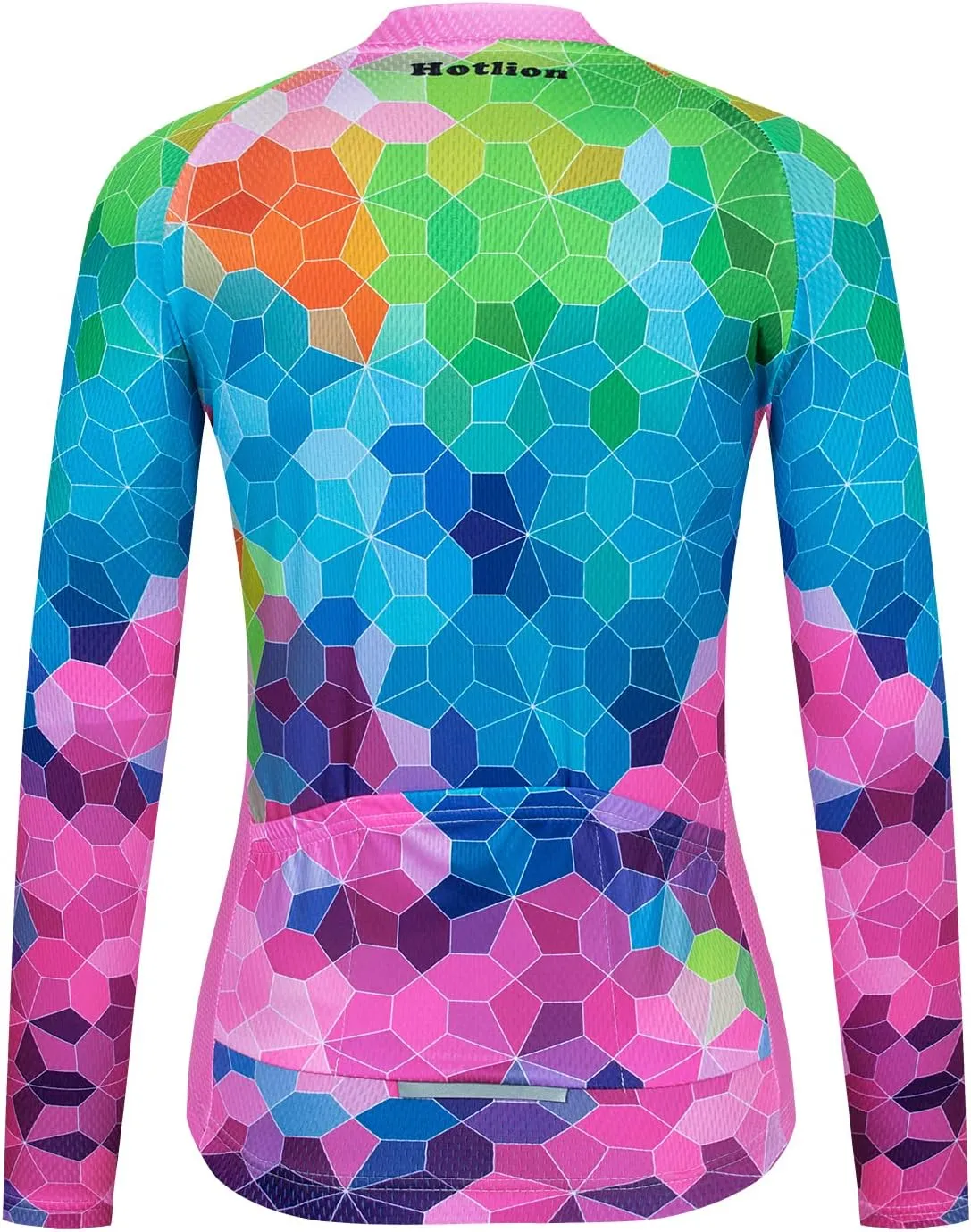 JPOJPO Cycling Jersey Women's Long Sleeve Tops Bike Shirts Bicycle Sport Jacket with 3-Pockets