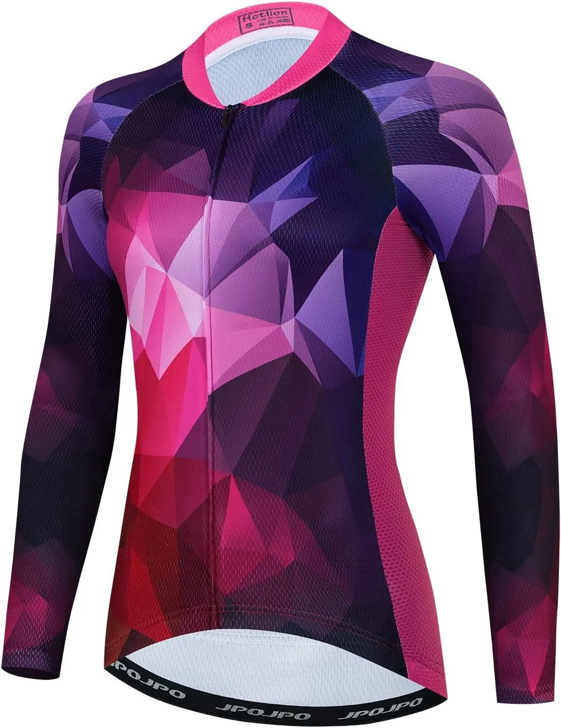 JPOJPO Cycling Jersey Women's Long Sleeve Tops Bike Shirts Bicycle Sport Jacket with 3-Pockets