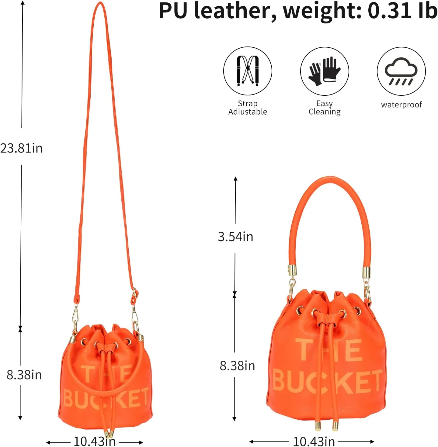 JQAliMOVV Mini Leather Bucket Bags for Women Drawstring Bucket Purse Crossbody Handbags Hobo Bag