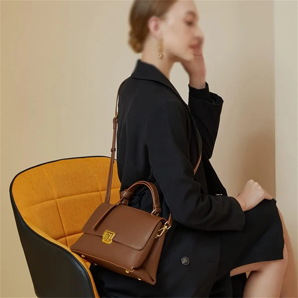 JSEIAJB Bag Autumn and Winter Leather Women's Bag Single Shoulder Crossbody Bag Everything Large Capacity Handbag