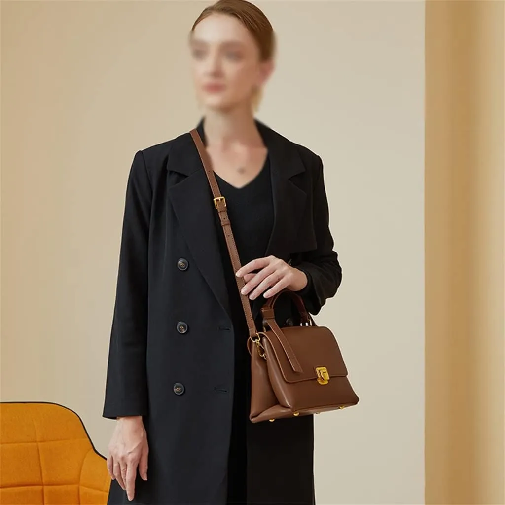 JSEIAJB Bag Autumn and Winter Leather Women's Bag Single Shoulder Crossbody Bag Everything Large Capacity Handbag