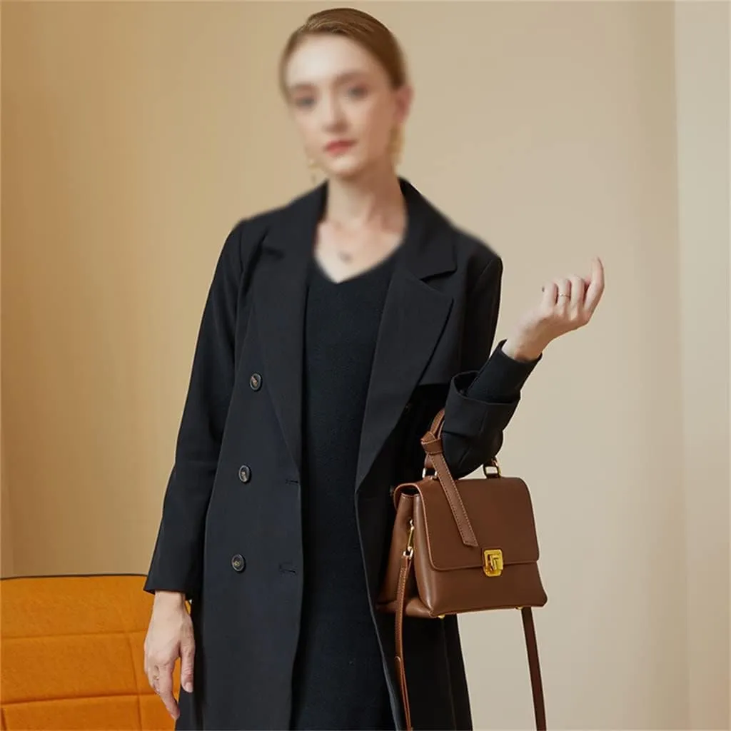 JSEIAJB Bag Autumn and Winter Leather Women's Bag Single Shoulder Crossbody Bag Everything Large Capacity Handbag