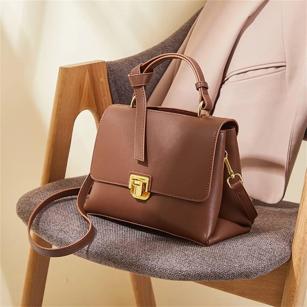 JSEIAJB Bag Autumn and Winter Leather Women's Bag Single Shoulder Crossbody Bag Everything Large Capacity Handbag